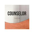 Counselor Sign - Stainless Steel & Wood Door Plate "Jure" Design - Photo #15