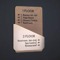 Floor Signs Wayfinding Sign: Custom Steel Wall Plate — "Downhill" Design - Photo #4