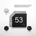 Door Numbers Office Number Sign: Wood & Stainless Steel Plate —  "Authentic" Design - Photo #5