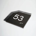 Door Numbers Office Number Sign: Wood & Stainless Steel Plate —  "Authentic" Design - Photo #9