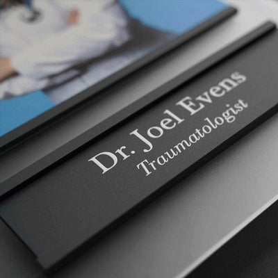 Door Signs Custom Name Plate with Photo: Acrylic Sign