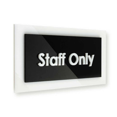 Door Signs - Employees Only Signs - Custom Acrylic Door Sign "Simple" Design