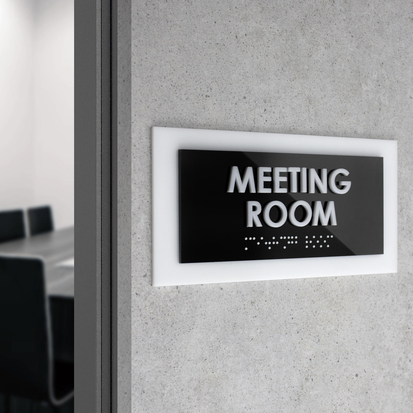 Door Signs - Meeting Room Sign - Acrylic Door Plate "Simple" Design