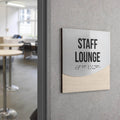 Storage Room Door Sign - Stainless Steel & Wood Door Plate "Jure" Design - Photo #8