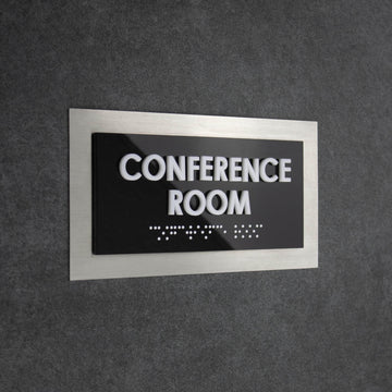 Door Signs - Storage Room Door Sign - Stainless Steel Plate - "Modern" Design - Photo #3