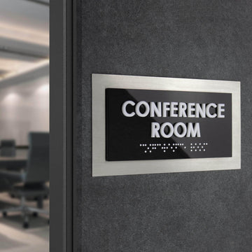 Door Signs - Storage Room Door Sign - Stainless Steel Plate - "Modern" Design - Photo #7