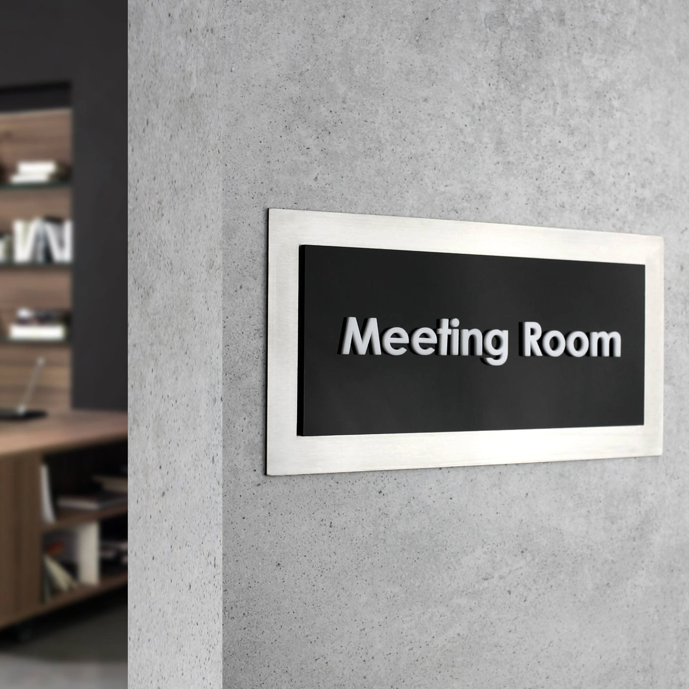 Door Signs - Conference Room - Stainless Steel Sign - "Modern" Design