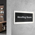 Door Signs - Meeting Room Door Sign - Stainless Steel Plate - "Modern" Design - Photo #3