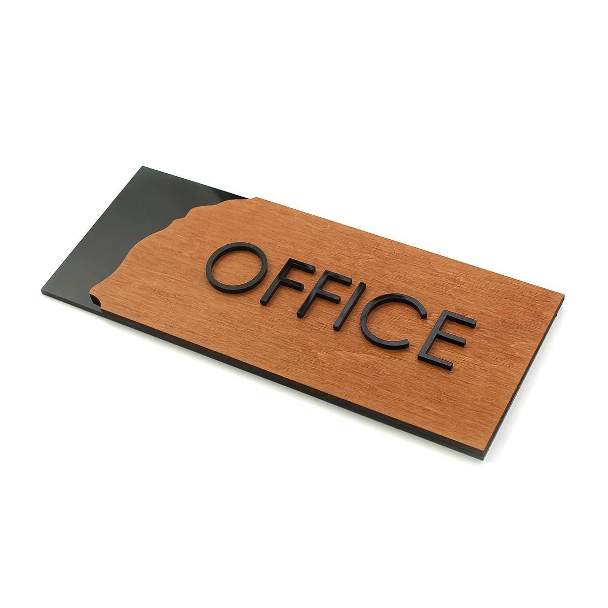 Computer Room Custom Wood Door Sign "Sherwood" Design