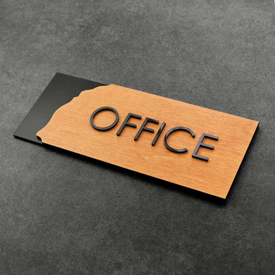 Door Signs - Conference Room Sign - Wood Door Plate "Sherwood" Design