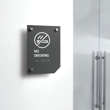 a no smoking sign on a white wall - Photo #12
