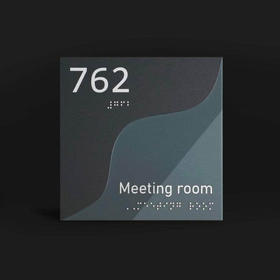 Door Signs Meeting Door Sign: Double Acrylic — Bold Style