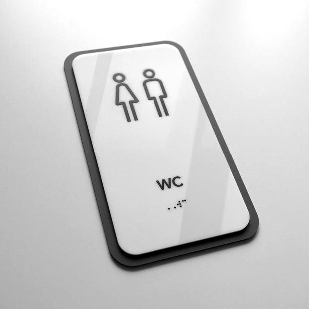 Акрилова табличка "WC" — "Elegant" дизайн