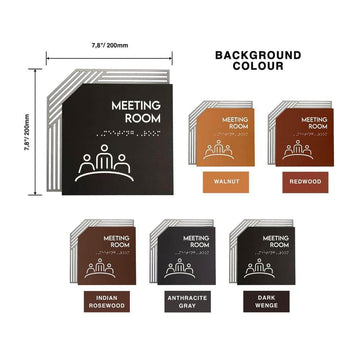 Information signs Utility Room Door Sign - Stainless steel & Wood Door Plate " Authentic " Design - Photo #2