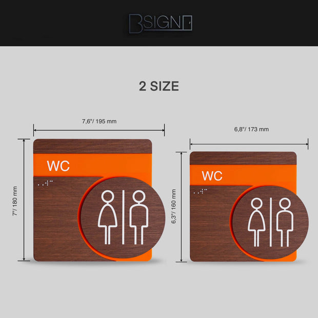 Bathroom Signs Men's Restroom Sign: "Genova" Design