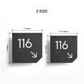 two black square signs with white numbers on them - Photo #4