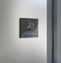 Bathroom Signs All Gender Bathroom Sign — Double Acrylic Sign — "Gray Calm" Design - Photo #2