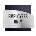 Door Signs - Employees Only Sign - Stainless Steel & Wood - "Wave" Design - Photo #15