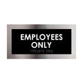 Door Signs - Employees Only Sign - Stainless Steel Plate - "Modern" Design - Photo #3