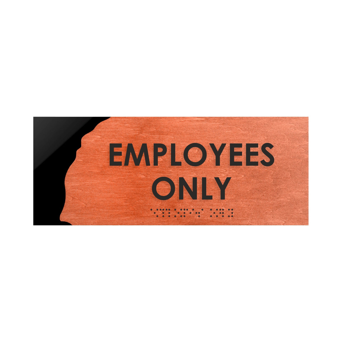 Employees Only Sign - Wooden Plate "Sherwood" Design