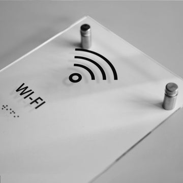 a black and white photo of a wifi sign - Photo #5