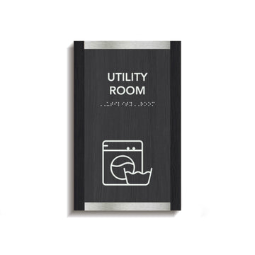 Information signs Utility Room Door Sign - Wood Door Plate "Otherside" Design - Photo #1