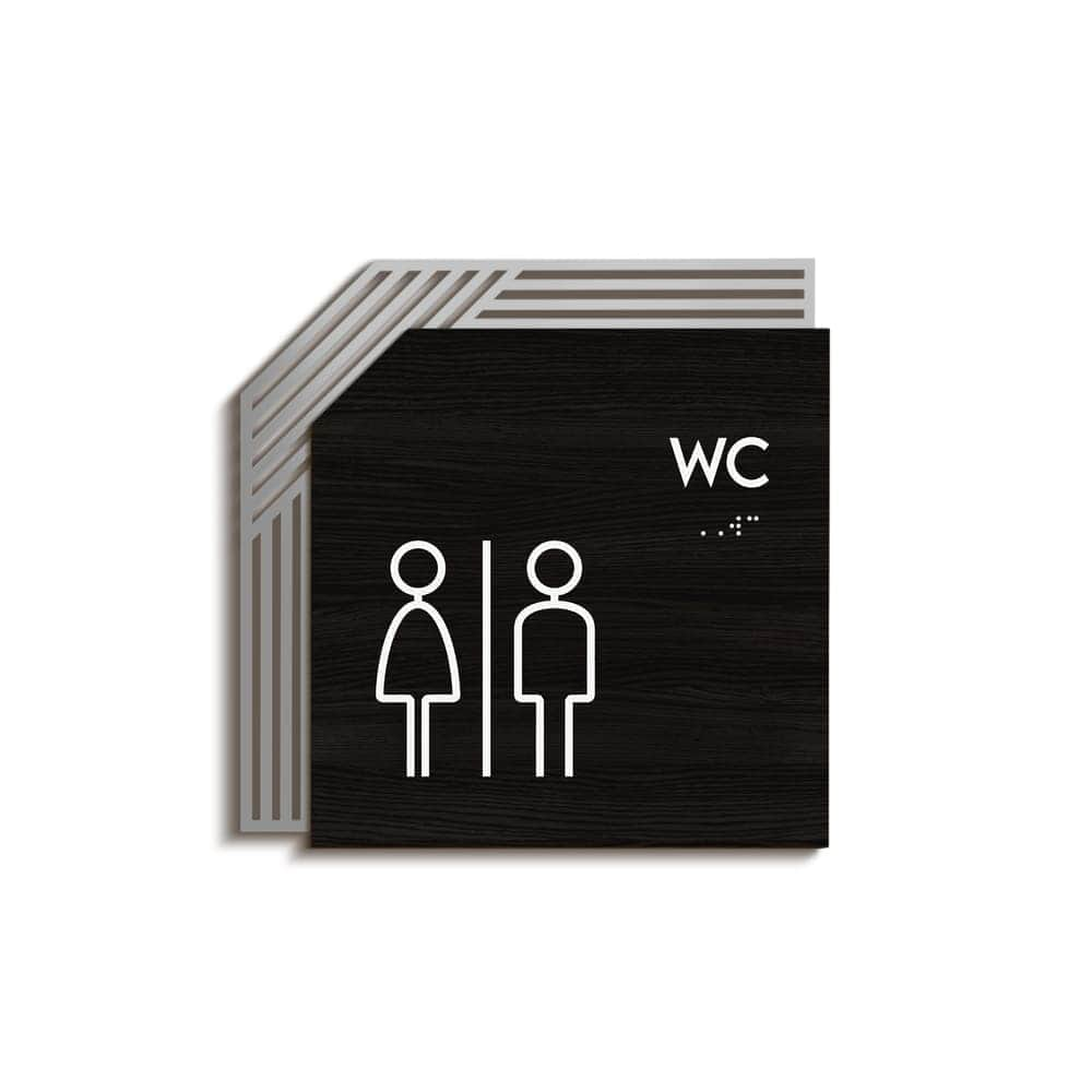 Bathroom Signs Steel Toilet Signs for Bathroom - " Authentic " Design