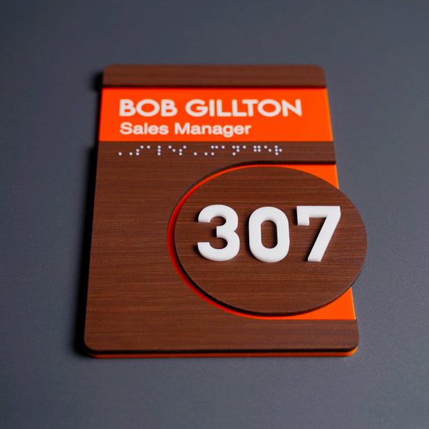 Door Numbers Door Numbers Sign - Acrylic & Wood  - "Genova" Design