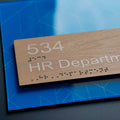 Door Signs HR Office Sign: Universal Plate Blue Light - Photo #4