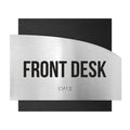 Door Signs - Front Desk Signs - Stainless Steel & Wood Plate - "Wave" Design - Photo #17