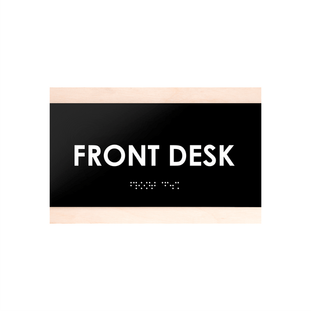 Door Signs - Front Desk Sign - Wood Door Plate "Buro" Design