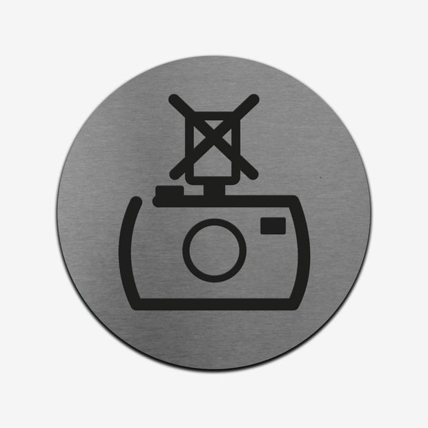 Табличка "Фотозйомка зі спалахом заборонена" — Нержавіюча сталь і акрил 