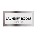 Laundry Room Door Plate - Stainless Steel Sign - "Modern" Design - Photo #11