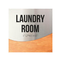 Laundry Room Sign - Interior Office Door Signs - Stainless Steel & Wood "Jure" Design - Photo #14