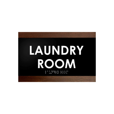 Laundry Room Sign - Custom Wood Door Plate "Buro" Design