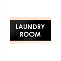 Laundry Room Sign - Custom Wood Door Plate "Buro" Design - Photo #2