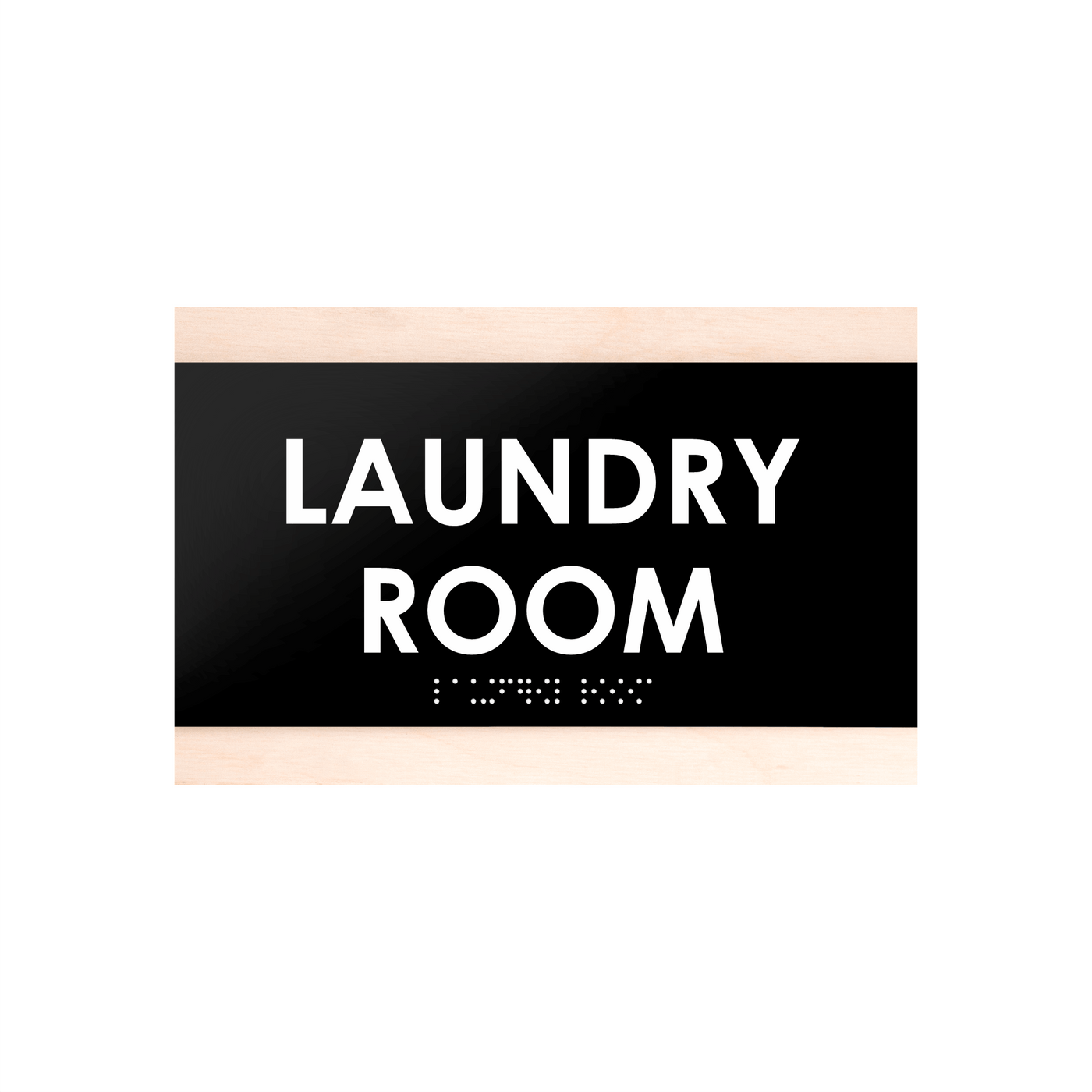 Laundry Room Sign - Custom Wood Door Plate "Buro" Design