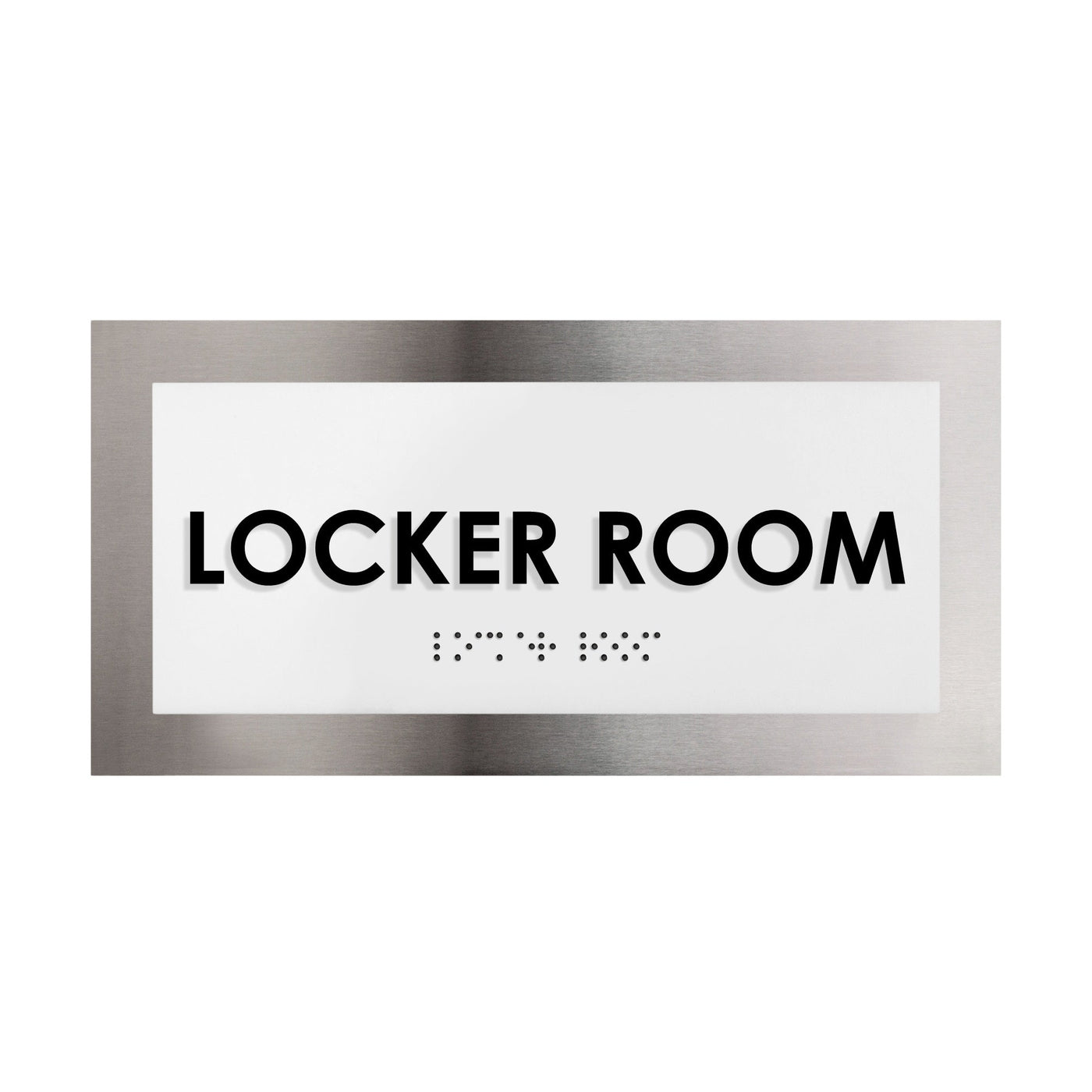 Door Signs - Locker Room Door Sign - Stainless Steel Plate - "Modern" Design