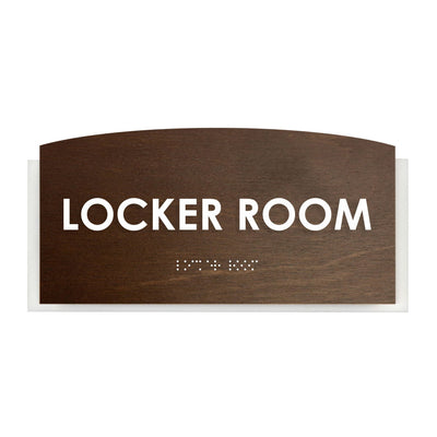 Wood Locker Room Door Sign "Scandza" Design