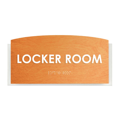 Wood Locker Room Door Sign "Scandza" Design