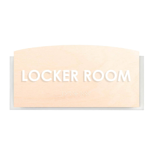 Wood Locker Room Door Sign "Scandza" Design