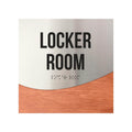 Locker Room Door Sign - Stainless Steel & Wood Door Plate "Jure" Design - Photo #15