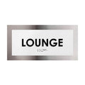 Door Signs - Lounge Room Door Sign - Stainless Steel Plate - "Modern" Design - Photo #11