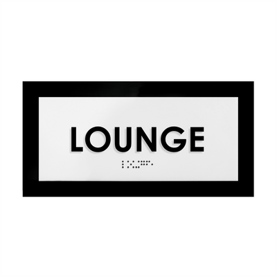 Door Signs - Lounge Room Sign - Acrylic Door Plate "Simple" Design