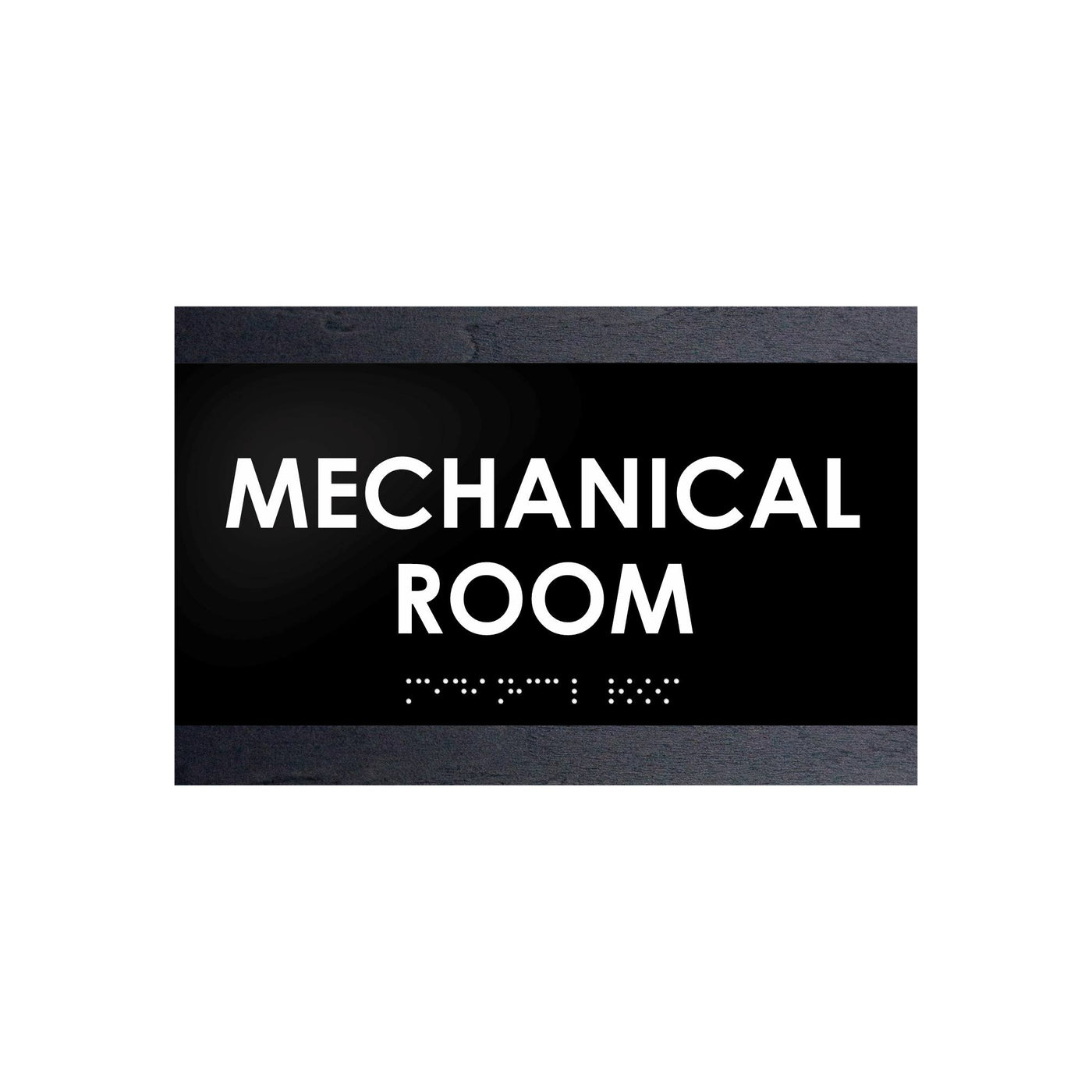 Door Signs - Mechanical Room Sign - Wood Door Plate "Buro" Design