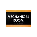 Door Signs - Mechanical Room Sign - Wood Door Plate "Buro" Design - Photo #13