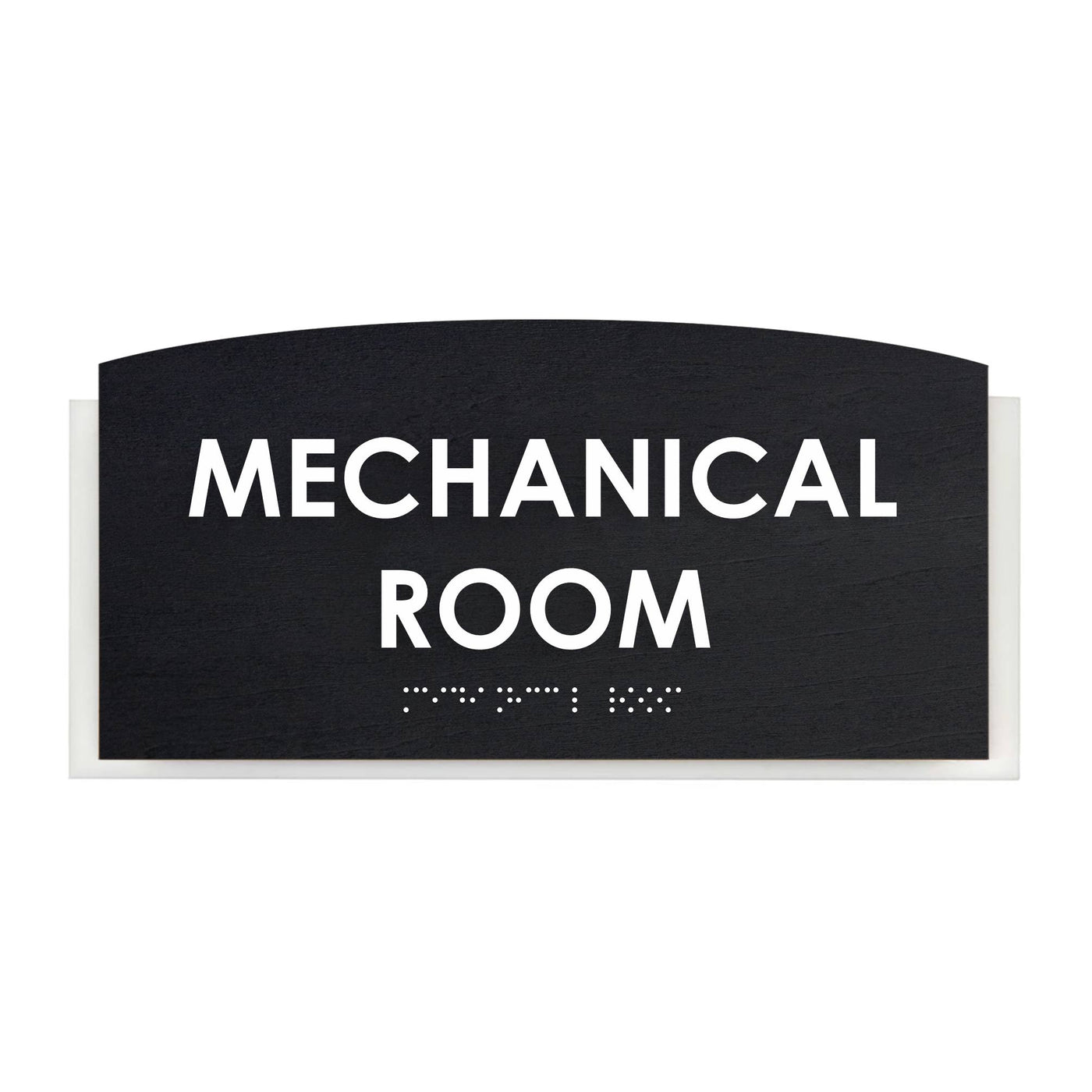 Wood Mechanical Room Door Sign "Scandza" Design