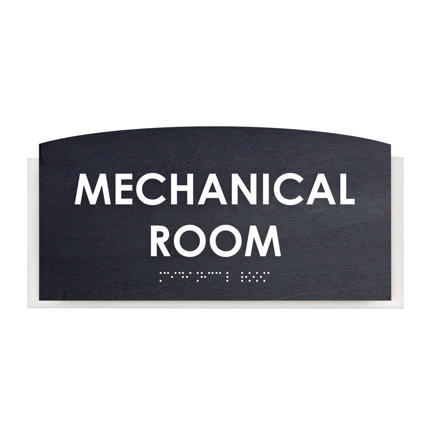 Wood Mechanical Room Door Sign "Scandza" Design