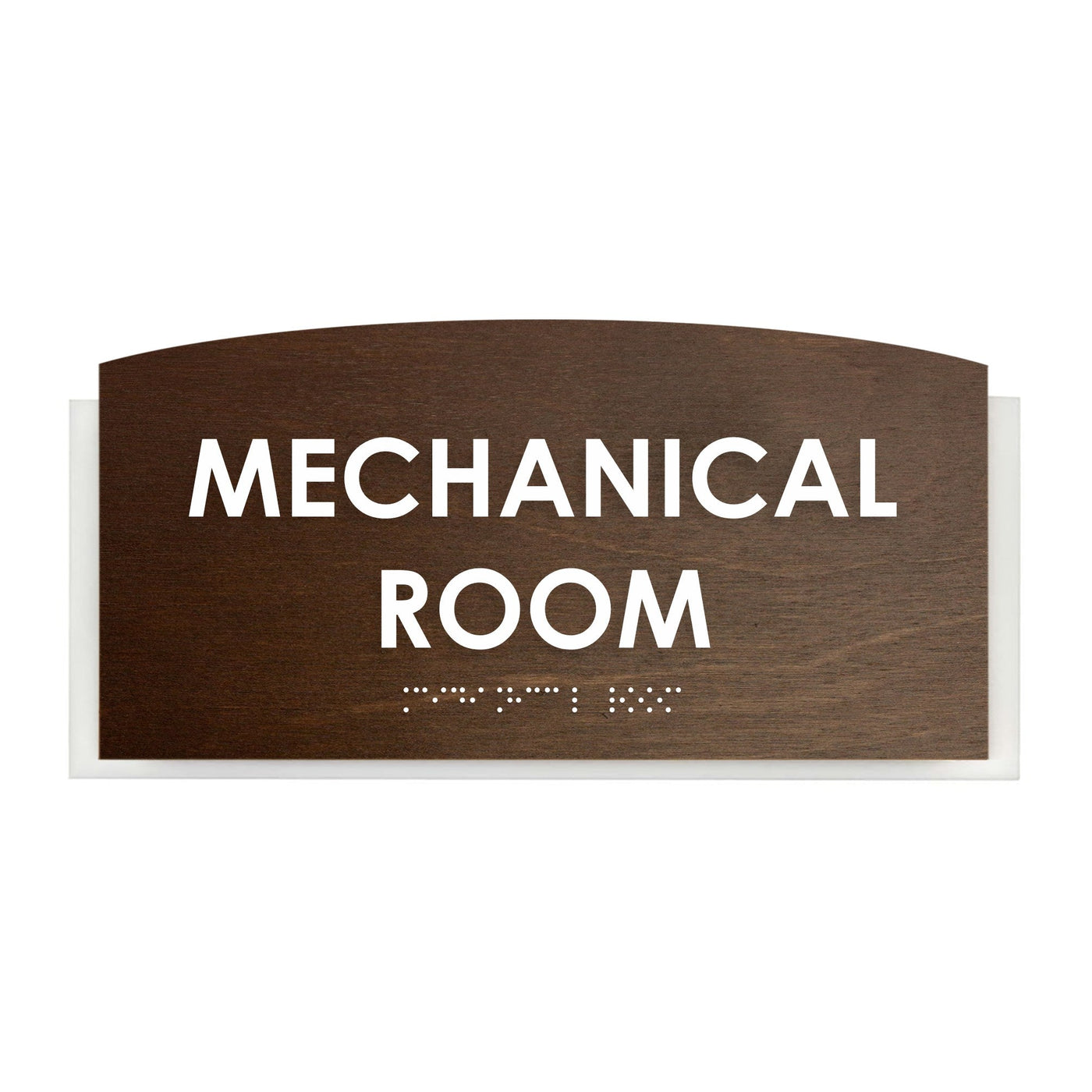 Wood Mechanical Room Door Sign "Scandza" Design