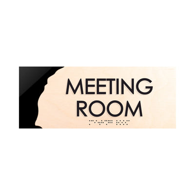 Door Signs - Meeting Room Sign - Wood Door Plate "Sherwood" Design